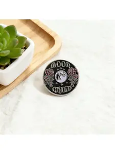 "Moon Child" Floral Moon Enamel Pin - Witchy Celestial & Boho Mystic Brooch