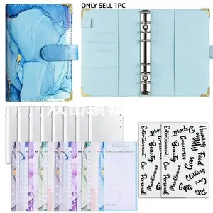 A6 Budget Binder, 1 Set Budget Planner with Cash Envelopes & Budget Sheets & Stickers, Monthly Budget Binder for 52 Weeks, Savings Challenge Planner, Savings Tracker Organizer, Office Stationery & Supplies