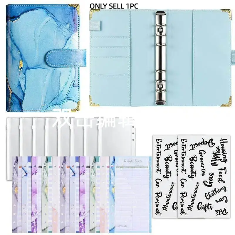 A6 Budget Binder, 1 Set Budget Planner, Financial Planner with Cash Envelopes & Budget Sheets & Stickers, Monthly Budget Binder for 52 Weeks, Savings Challenge Planner, Savings Tracker Organizer, Office Stationery & Supplies