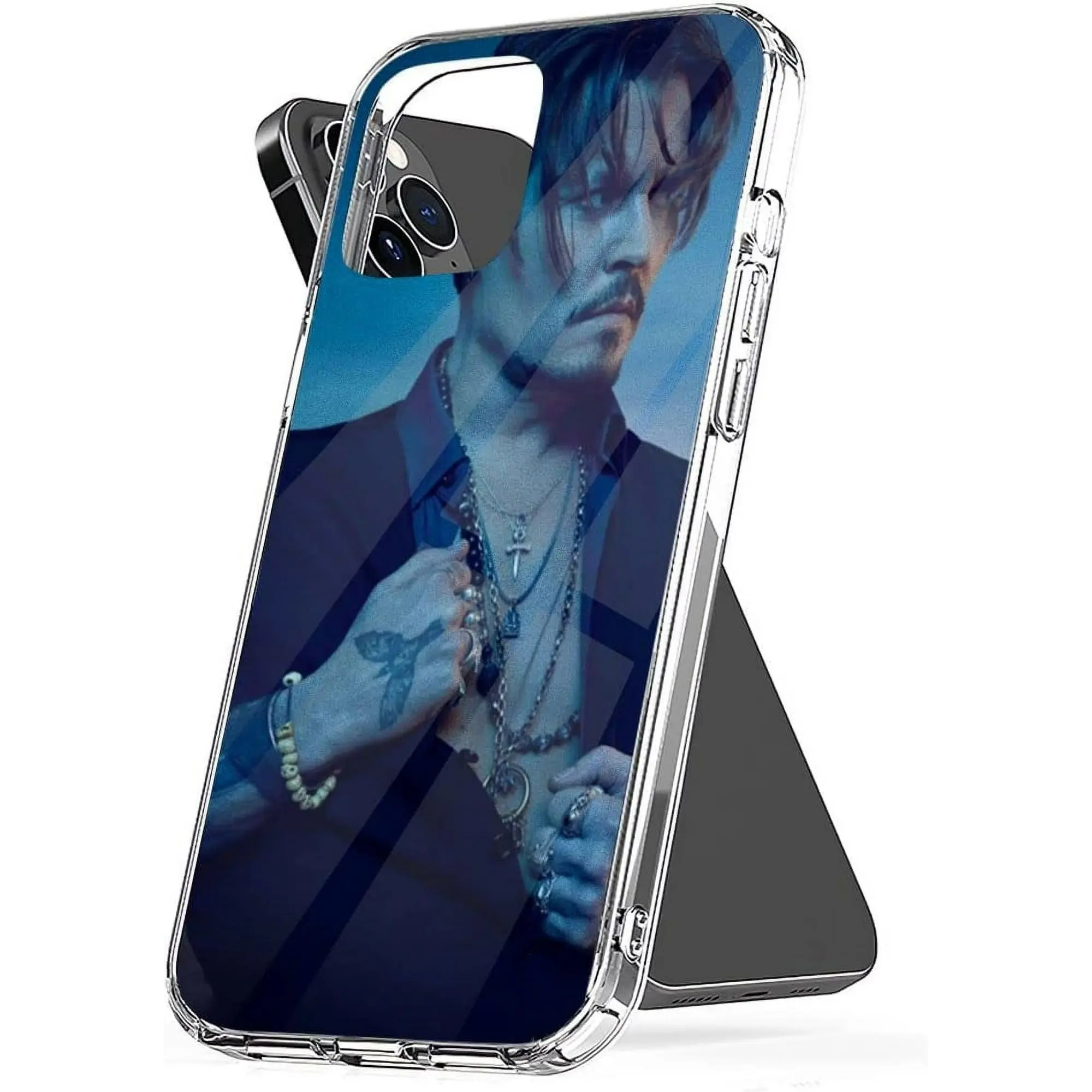 Phone Case Johnny TPU Depp Shockproof Cover Accessories Transparent Compatible with iPhone SE 7 8 X XR 11 12 13 14 15 16 Plus Mini Pro Max Samsung Galaxy Note S9 S10 S20 S21 Ultra Plus Smartphone Protective