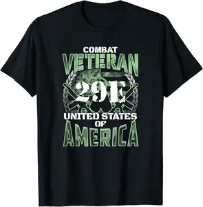 29E MOS United States Combat Veteran T-Shirt - Taliyaannhun Shop 47B096QV81M6