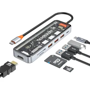 Tiergrade USB C Hub, 7 in 1 USB C to HDMI Multiport Adapter with HDMI, 100W PD, 3 USB-A 5 Gbps, TF/SD Card Reader, USB C Dock for MacBook Air/Pro, XPS, and More Type-C Device