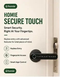 Homie SecureTouch Door Lock | Fingerprint Smart Door Handle