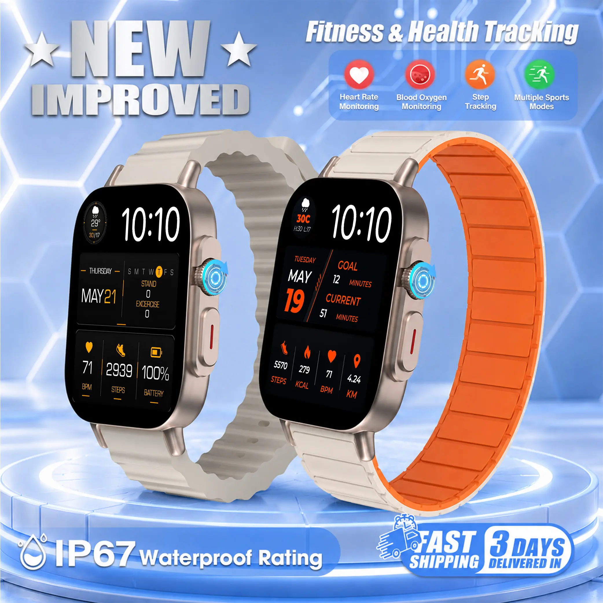 [DealsForYouDays BOGO] Practical Gift Smartwatch for Daily Active Life – 2.02” Touchscreen, Bluetooth Calling, Message Notifications & Outdoor Ready Design