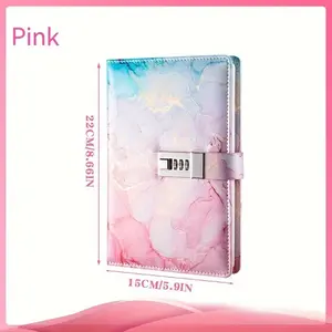 A5 Fashion Password Book With Lock Journal Creative Journal Book Notepad Stationery Notebook