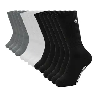 WoveeEss 7-Pair Active Crew Socks | Cotton Blend with Arch Support & Seamless Toe | For Sports & Daily Wear