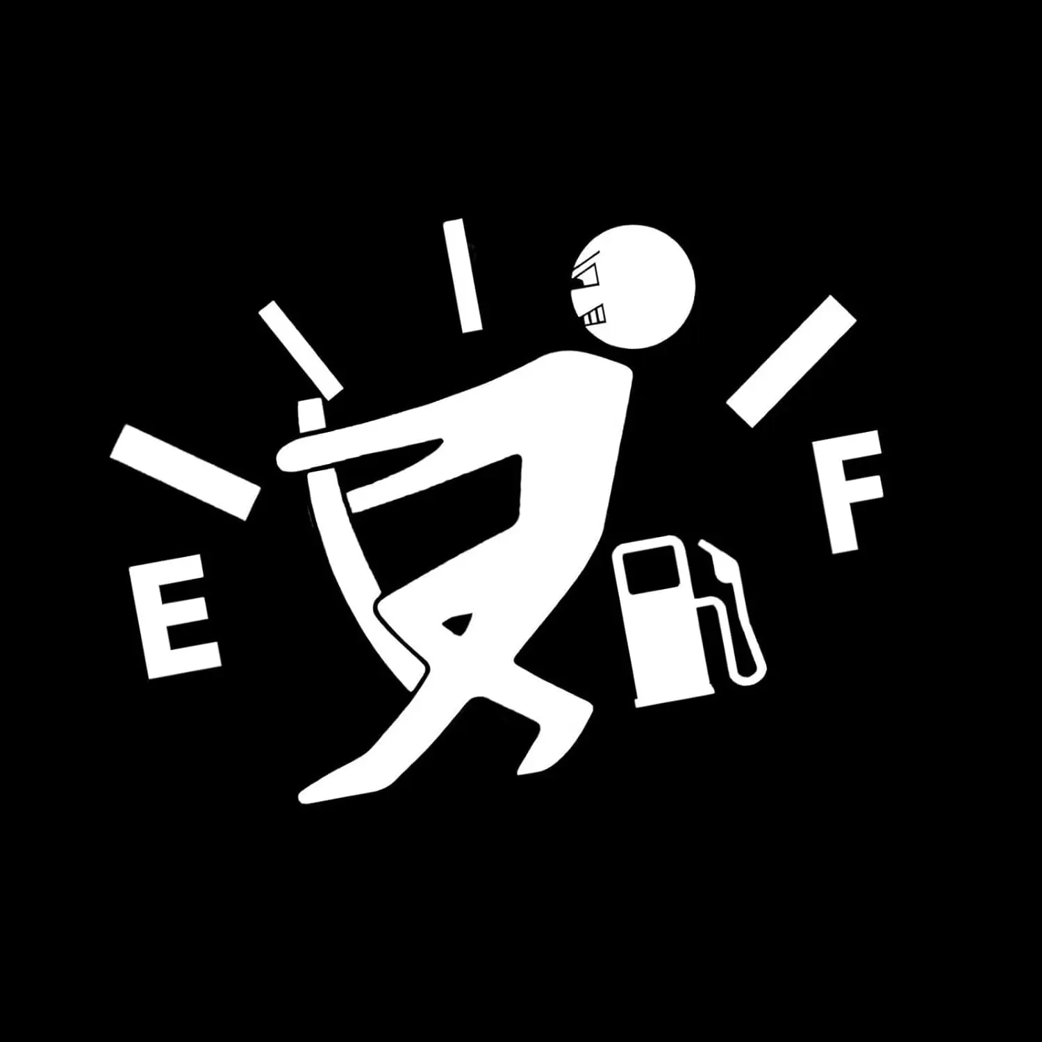 Reflective Car Fuel Tank Stickers, Funny High Gas Consumption Stick-On Decals, Waterproof Bumper Decals, Universal for Sedan, Truck, Motorcycle