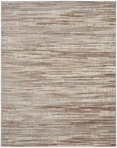 212 MAIN 10x14 ft. Abstract Power-Loom Low-Pile Rectangle Area Rug, Brown, for Contemporary and Modern Home Decor