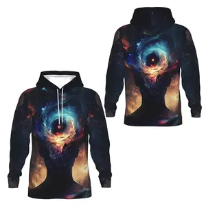【Cosmic Void Head Galaxy Hoodie】Futuristic Space Print Top | Men/Women Oversized Stylish Streetwear | Nebula-Filled Head & Dark Starry Sky Graphic Hoodie | Trendy Sci-Fi Daily Fashion
