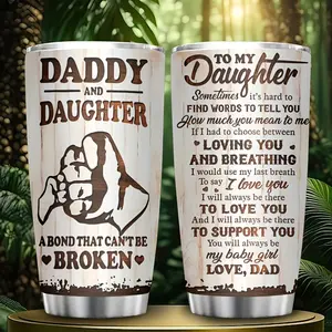 1pc a 20 Ounce Stainless Steel Cup Dad Printed a Double-Layer Vacuum Insulated Travel Mug for My Daughter As a Gift for Parents Relatives And Friends