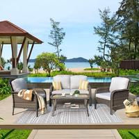 Grey Wicker Grey Cushion