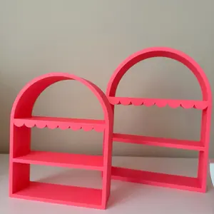 Pink Arch Display Shelf – Decorative Countertop Organizer – Available in 14x18 cm and 18x24 cm