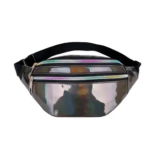 Beach Tote Bag Rubber Large Women'S Shoulder Handbags Black Waist Bag Men And Women Shiny Pu Waist Bag Multi Functional Color Single Shoulder Body Bag Black Shoulder Bag Purse
