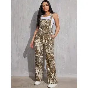 Targeted Development of European And American Women'S Spring And Autumn Fashion Trend Non-Stretch Camouflage Overalls 1618208