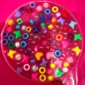 4 inch NON Reusable Polly Pink Picky Pad For Fidgeting Fidget