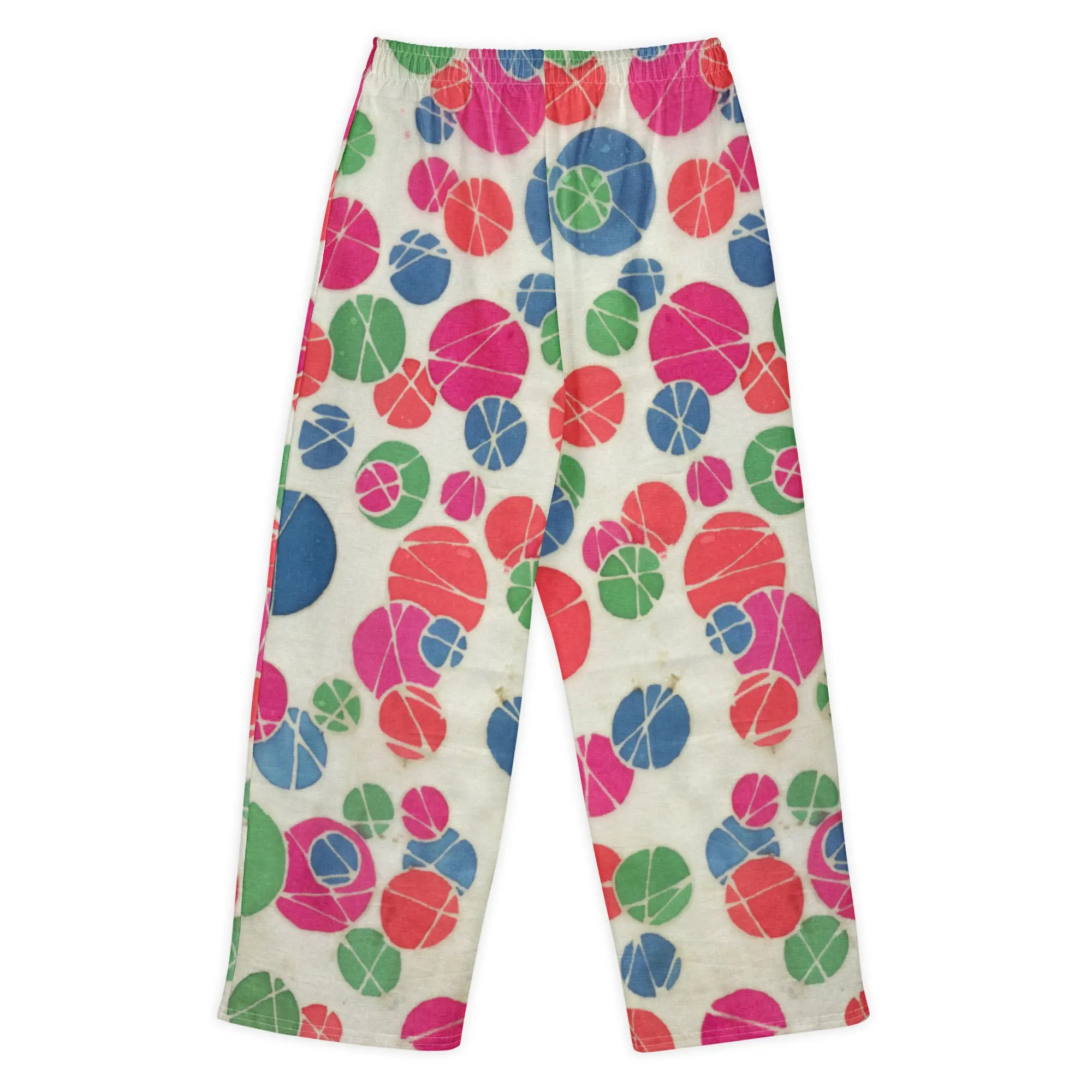 Tossed Medium Pastel Dots Unisex Cotton Wide Leg Pants