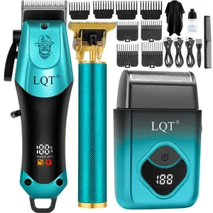 Professional Lqt Hair Clippers for Men, Beard Trimmer Kits & Sets, Cordless Hair Clipper, Electric Shavers, Ceramic T-Blade, Ideal for Barbers, Barber Equipment, Christmas Gifts