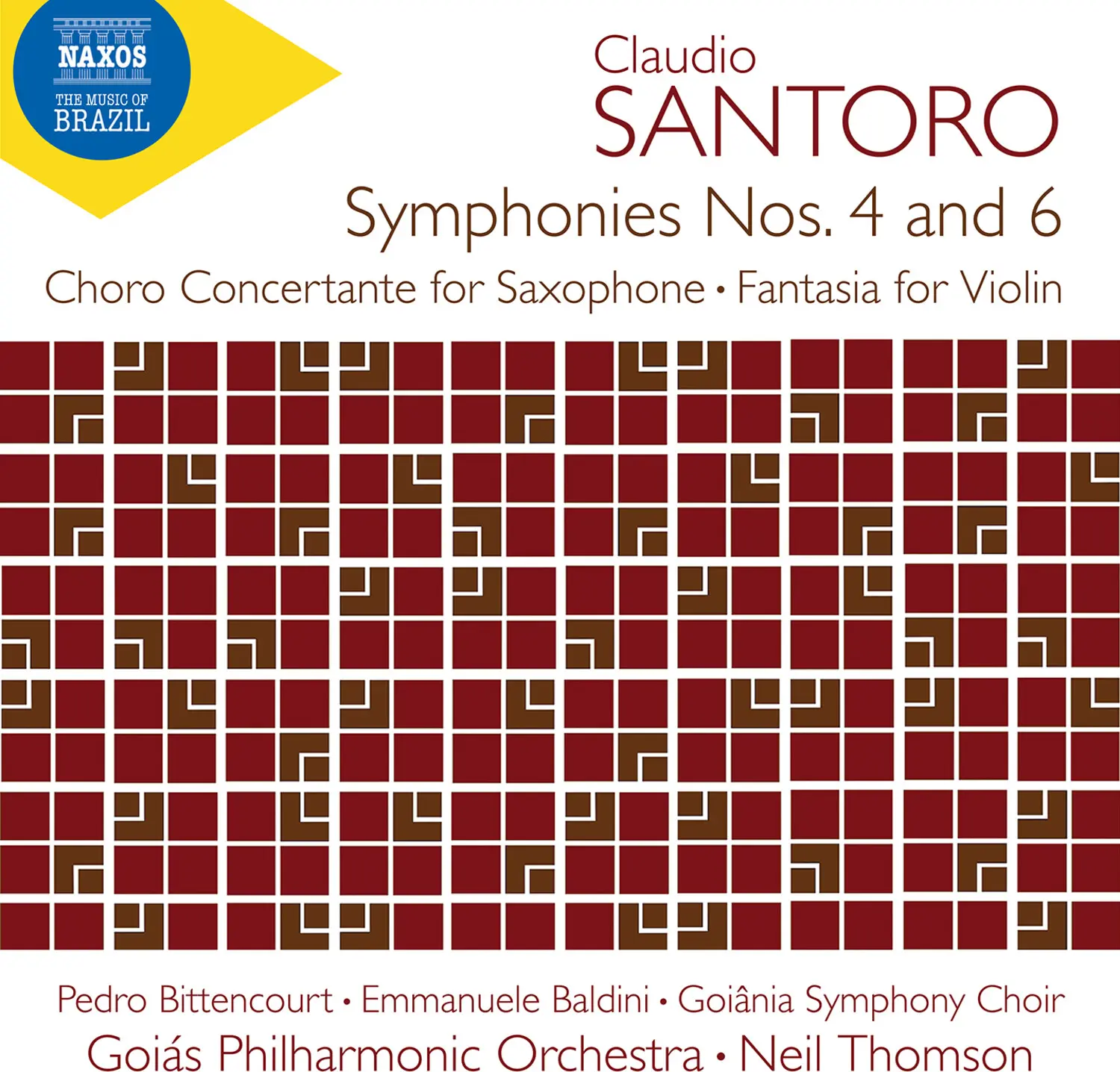 Emmanuele Baldini - Santoro: Symphony No. 4 & 6; Choro Concertante for Saxophone; Fantasia for Violin & Orchestra  [COMPACT DISC - CD]