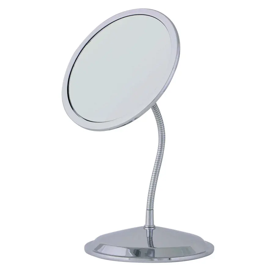 Zadro 10x/5x Gooseneck Suction Makeup Mirror with Magnification 10x & 5x, Stainless Steel Construction, Wall-Mount, Optical Quality Glass shower equipment bathroom  gadgets