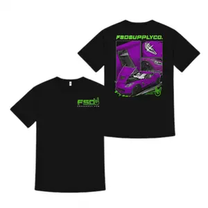 180g[100%cotton]FSD Supply Corvette Shirt, Purple Sports Car Graphic Streetwear Shirt, Custom Car Meet Racing Drift Shirt for Corvette Enthusiasts, Gift for Auto Lovers