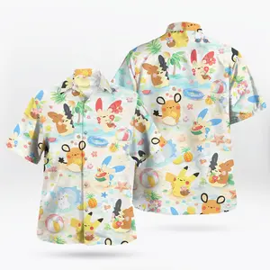 2026 Hot Hawaiian Sets PKM [FREESHIP] Fresh Summer – Youthful – Bold with the Pastel PKM Beach Party Kawaii Hawaiian Shirt