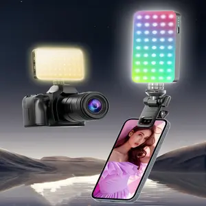 Portable Selfie Light, 1 Count RGB Light Effect & 3000mAh Battery Life Selfie Light, Pocket Size Mini Light for Outdoor Shooting & Videos