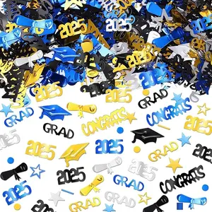 3000 Pieces 2025 Graduation Confetti Class of 2025 Graduation Party Decorations Graduation Diploma Confetti Decorations for Grad Anniversary Party(gold, Silver, Black, Blue, 2025 Style)