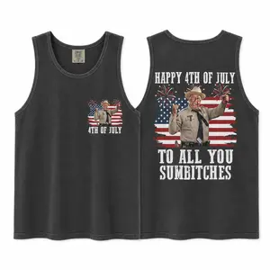 Happy 4th of July to All You Sumbitches Tank Top, Retro Smokey and the Bandit Tank Top, Funny Patriotic Gift, Comfort Colors Independence Day