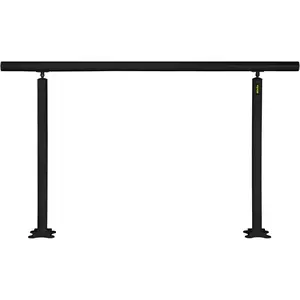 VEVOR Outdoor Stair Railing Kit,  , 5 FT Handrails 0-5 Steps, Adjustable Angle Black Aluminum Stair Hand Rail for The Elderly, Handrails for Indoor & Outdoor Steps