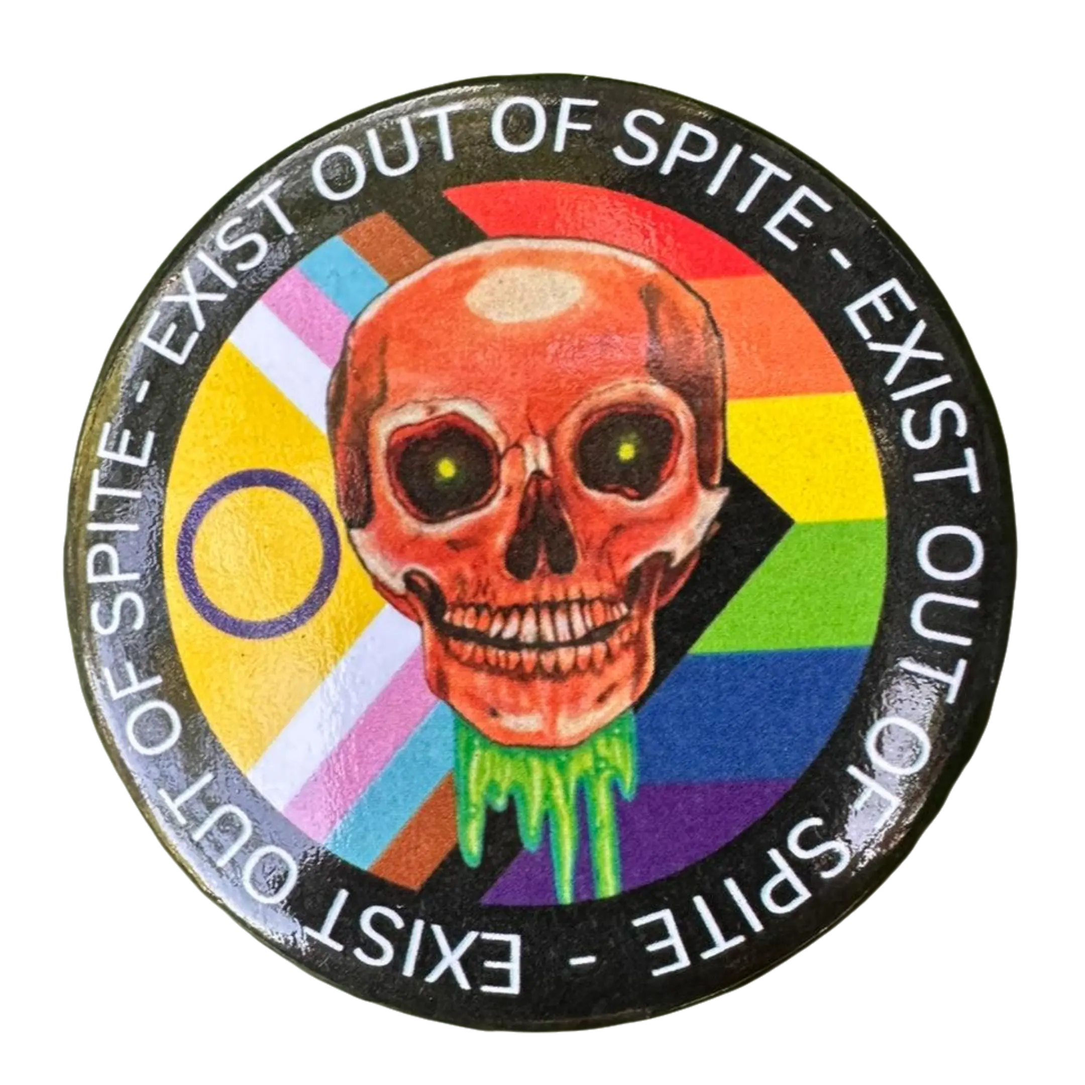 Exist Out of Spite Pinback Button Broochpin Hat Pins