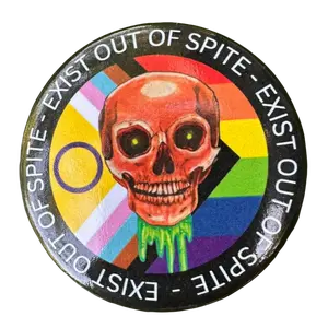 Exist Out of Spite Pinback Button Broochpin Hat Pins