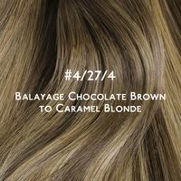 #4/27/4 Balayage Chocolate Brown to Caramel Blonde