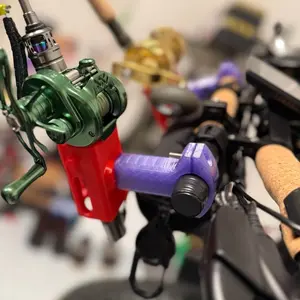 Universal fishing rod holder for bike/scooter