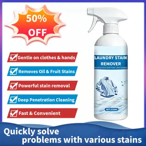 Powerful Stain Remover Deep Clean Fabric-Safe Skin-FriendlyMulti-Stain Laundry Cleaner Softens Brightens Gentle on HandsQuick Fix Clothes Stain Remover Grease Yellow Marks Eliminator