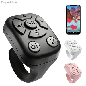 Wireless Remote Control Ring,Rechargeable Bluetooth-compatible Page Turning Ring,Smartphone Camera Control Selfie Tool,Video and Music Remote Controller for iOS Android Phone,Selfie Accessories for Gift