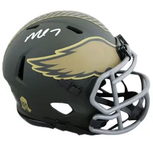 Michael Vick Signed Philadelphia Eagles Salute To Service Matte Green 2025 Speed Helmet (Beckett)
