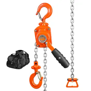 VEVOR Manual Lever Chain Hoist, TikTokShopBlackFriday, 1/2 Ton 1100 lbs Capacity 10 FT Come Along, G80 Galvanized Carbon Steel with Weston Double-Pawl Brake, Auto Chain Leading & 360° Rotation Hook, for Garage Factory Dock