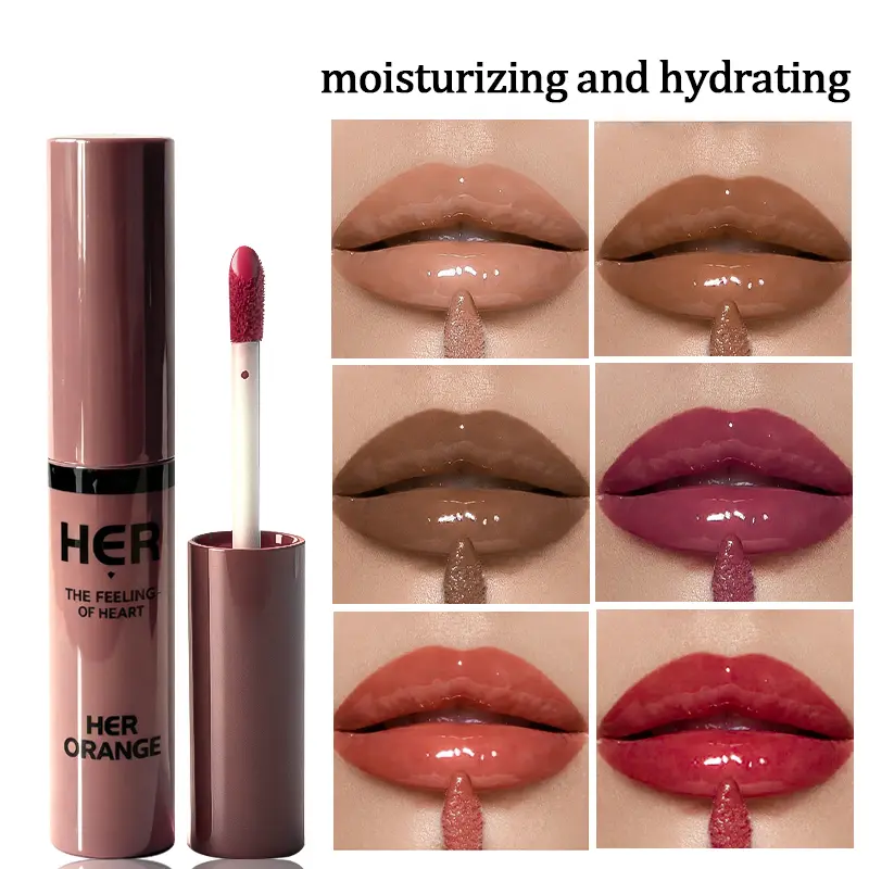 HERORANGE 6-Piece Hydrating Lip Plumper Lipgloss Set - Christmas Edition Festive Makeup Lip Care, Moisturizing, Non-Sticky, Long-Lasting Non-Transfer, Glossy Juicy Shine, Youthful Look, Holiday Party Gift, Moisturizer, Festivals, Multi-Pack