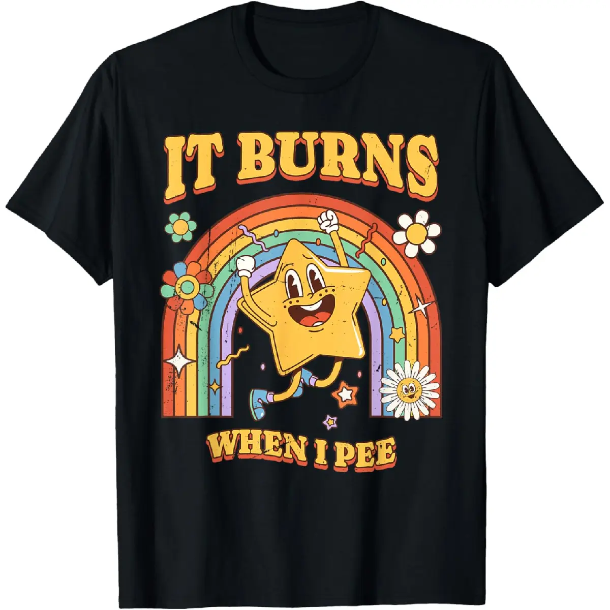Golf Gift T-Shirt For Men And Women 100% Cotton Funny Saying "It Burns When I Pee"! Sarcastic, Ironic T-Shirt