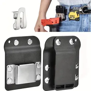 Heavy Duty Cordless Drill Holster Belt Clip | Tool Hook Holder Organizer For Nail Guns & Impact Drivers | Tear Resistant Low Profile Design With Hook & Loop Strap | Fits 2 Inch Tool Belts | Durable Metal & Plastic Build | DIY Tool Must Have