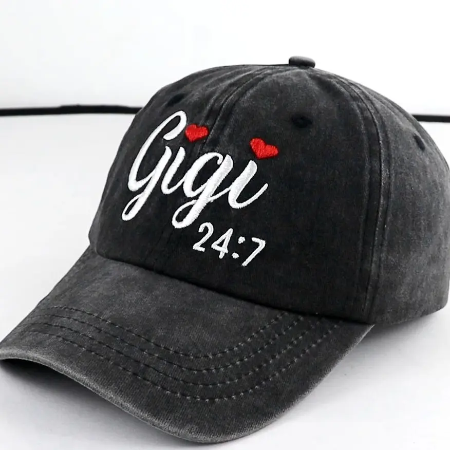 Embroidered Casual Cotton Vintage Adjustable Baseball Hat - Funny Gigi Gifts for Grandmothers, Retirement, Christmas & Birthday Gifts for Women