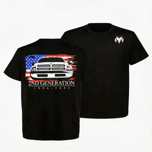 Dodge Ram 2ND Gen 1994-2002 Men's T-Shirt Short Sleeve Premium Cotton Tee for Truck Fans All Seasons Car Enthusiast  graphic t-shirts   good graphic tees men's graphic tees funny tshirt