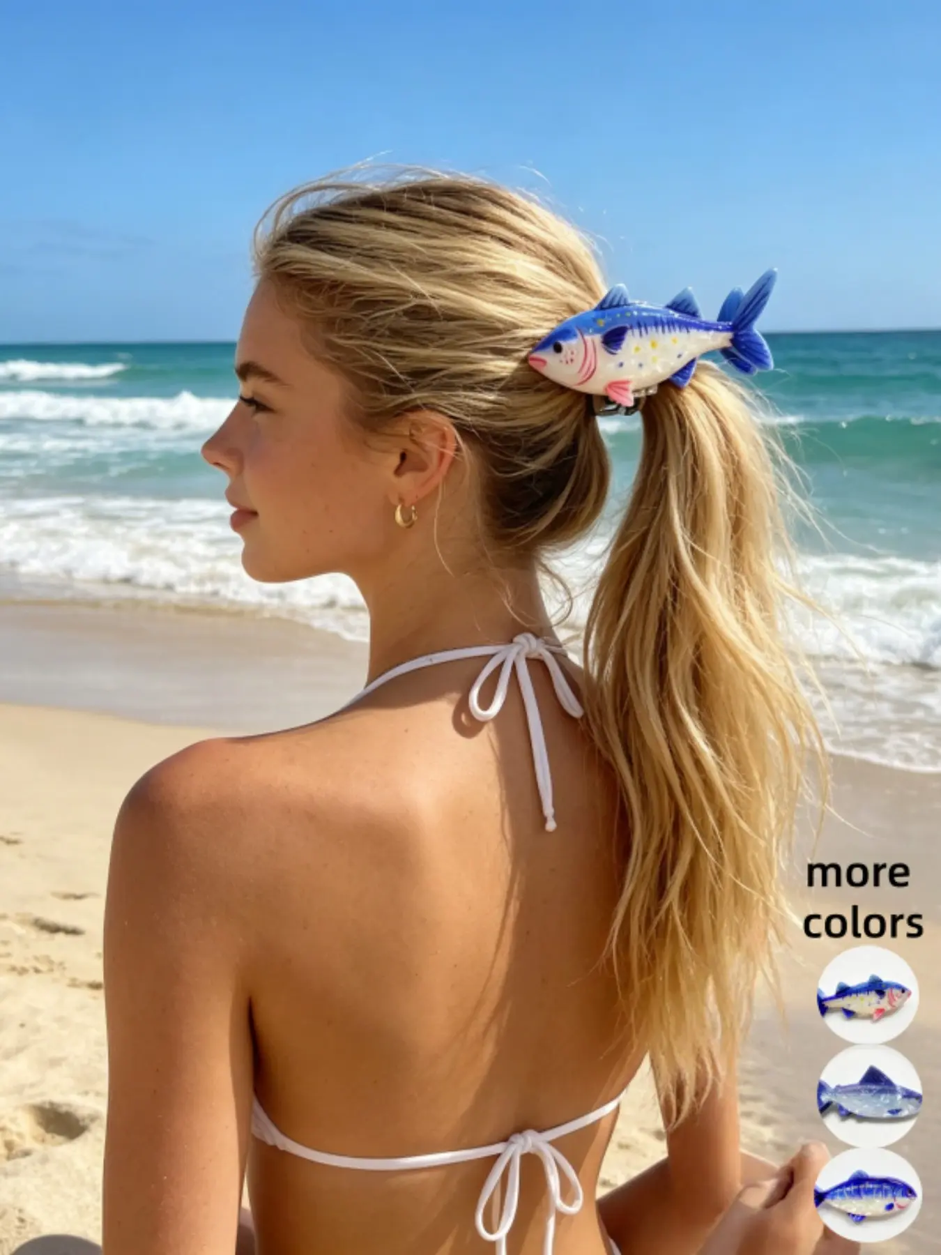 Fashion Fish-Shaped Hair Clip Hairpin, Durable Acrylic Material, Fine Texture Pearl Finish, Cute Design for Women & Teens, Super Cute Clips, Fun Claw Clips, Daily Wear & Special Occasions, Hair Claws