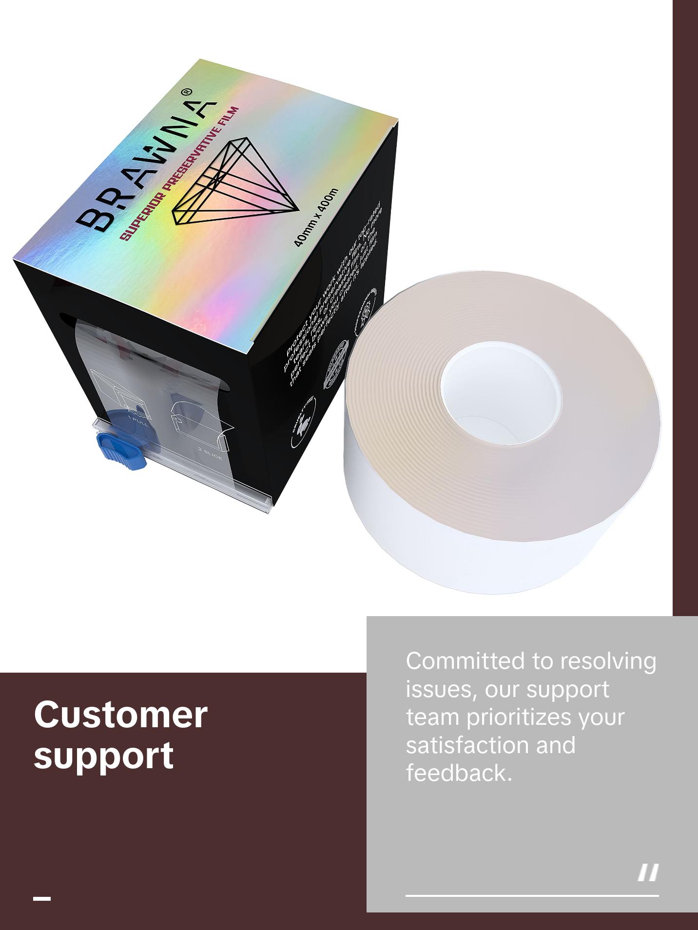 BRAWNA Plastic Wrap for Microblading, Lip Blush Tattoo,  Eyebrow Tint Henna - Lash Lift - 1300 ft [ 400M ] - Eyebrow Lamination - Disposable PMU