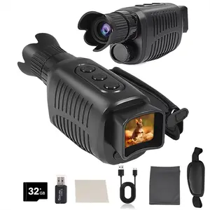 Night Vision Goggles, 1080P Digital Infrared Night Vision Monocular With 1.5-inch TFT Screen, 5X Digital Zoom, 32GB Memory Card For Photos & Videos