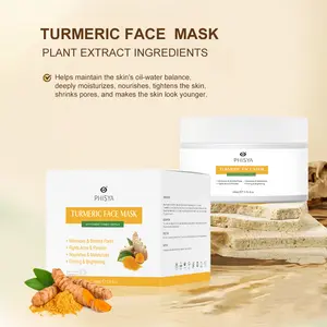 PHISYA Turmeric Mud Mask, formulated with turmeric, hyaluronic acid, and aloe vera extract, balances oil and moisture, reduces blemishes, nourishes and moisturizes, and helps improve uneven skin tone, dryness, and fine lines. Suitable for all skin types.