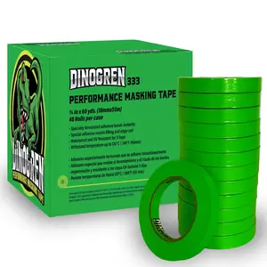 Lauco DINOGREN 333 High-Performance Automotive Refinish Masking Tape, 3/4 in x 60 yd, Pack of 48 Rolls