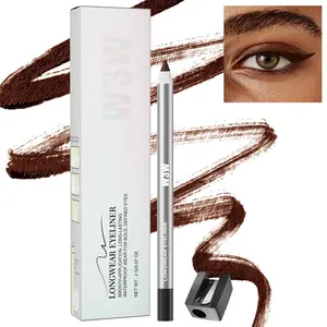 W3W Longwear eyeliner, long-lasting, lightweight waterproof, smudge-proof colored eyeliner pencil, creamy texture, smooth and easy to apply, suitable for summer parties and stage makeup, compatible with various makeup looks