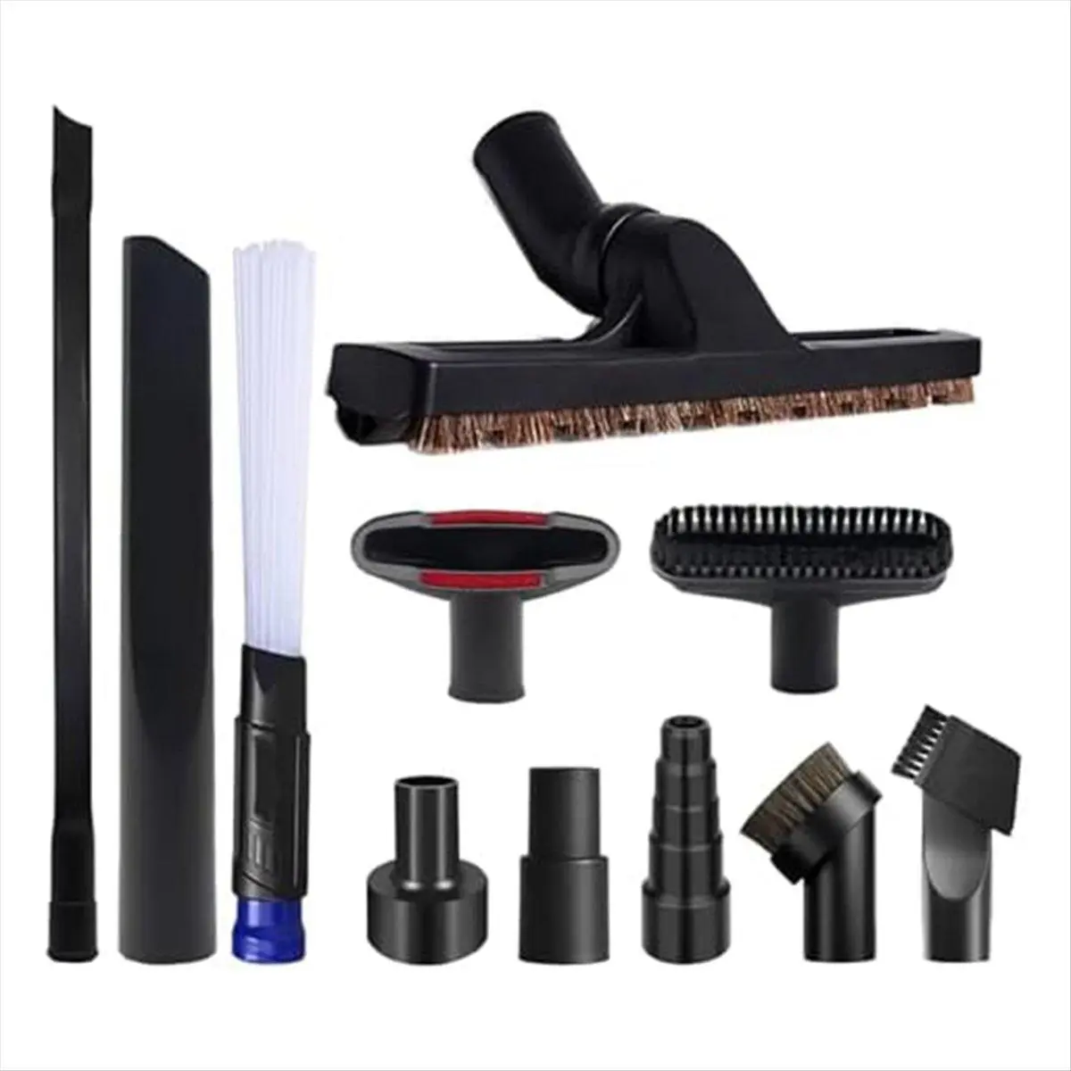 Universal 1 1/4 Inch Vacuum Attachments Kit for Shop Vac Accessories with Vacuum Brush Attachments,Flexible Crevice Tool