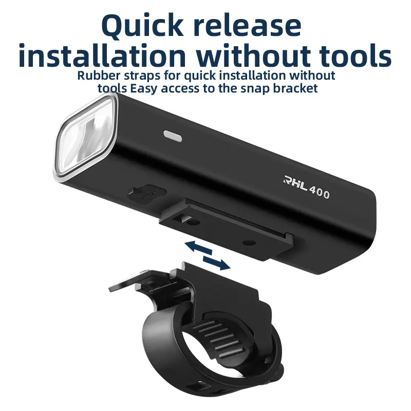 ROCKBROS Bike Lights USB Rechargeable IPX6 Waterproof Bike Headlight Easy Installation Bright Bike Front Light for Night Riding ROCKBROS Bike Lights USB Rechargeable IPX6 Waterproof Bike Headlight Easy Installation Bright Bike Front Light for Night Riding